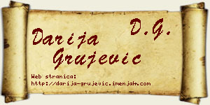 Darija Grujević vizit kartica